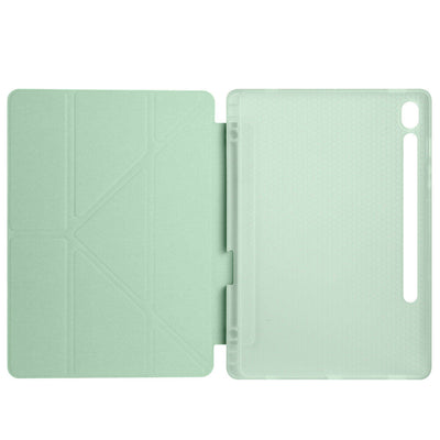 Galaxy Tab S10 Lite Kılıf Zore Tri Folding Kalem Bölmeli Standlı Kılıf Lila