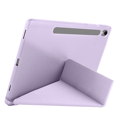 Galaxy Tab S10 Lite Kılıf Zore Tri Folding Kalem Bölmeli Standlı Kılıf Mavi