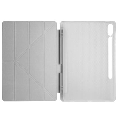 Galaxy Tab S10 Plus Kılıf Zore Tri Folding Kalem Bölmeli Standlı Kılıf Mor