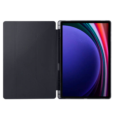 Galaxy Tab S10 Ultra Kılıf Zore Tri Folding Kalem Bölmeli Standlı Kılıf Siyah