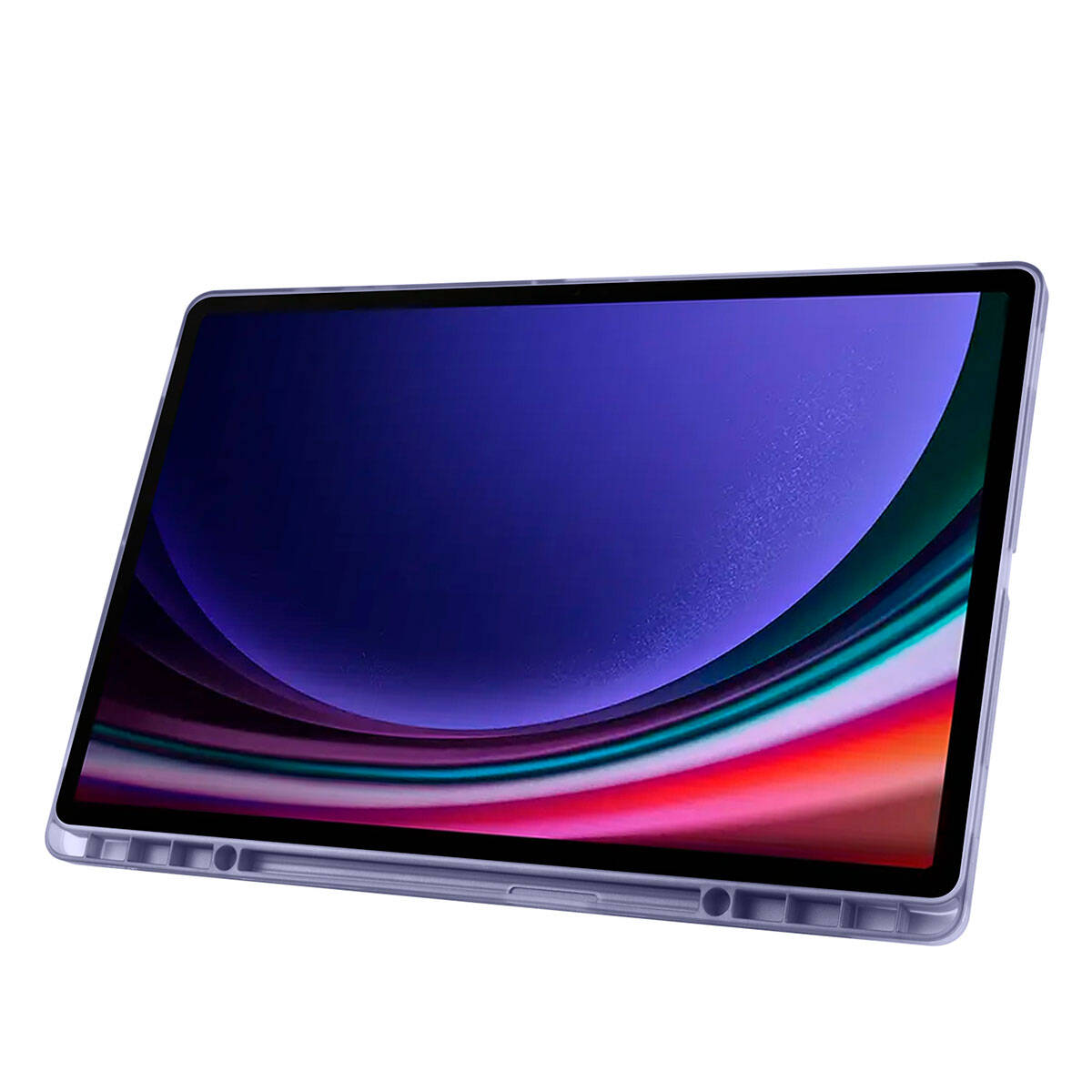 Galaxy Tab S10 Ultra Kılıf Zore Tri Folding Kalem Bölmeli Standlı Kılıf Siyah