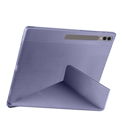 Galaxy Tab S10 Ultra Kılıf Zore Tri Folding Kalem Bölmeli Standlı Kılıf Mavi