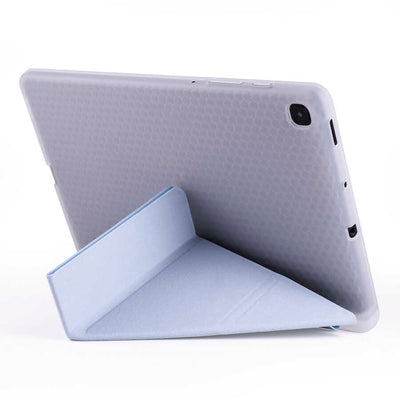 Galaxy Tab S6 Lite P610 Kılıf Zore Tri Folding Kalem Bölmeli Standlı Kılıf Açık Yeşil