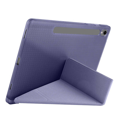 Galaxy Tab S9 FE Kılıf Zore Tri Folding Kalem Bölmeli Standlı Kılıf Kırmızı