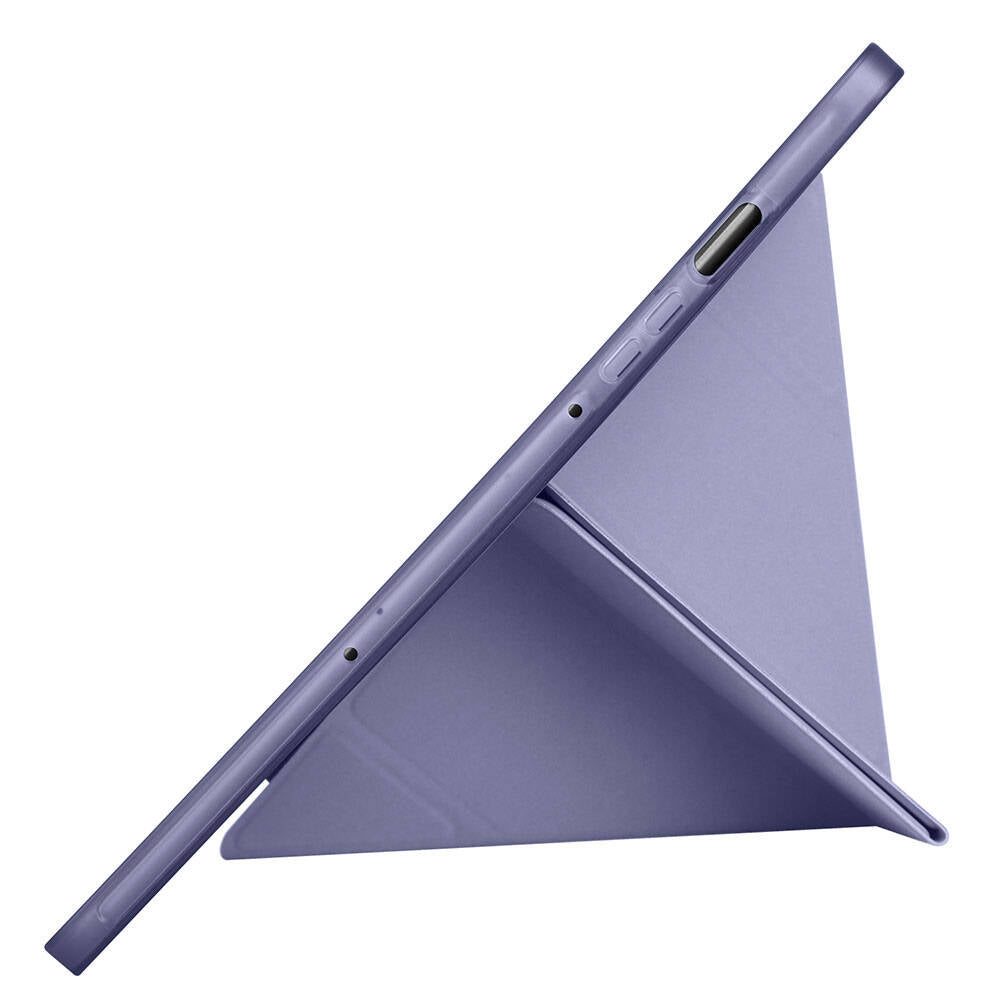 Galaxy Tab S9 FE Kılıf Zore Tri Folding Kalem Bölmeli Standlı Kılıf Siyah