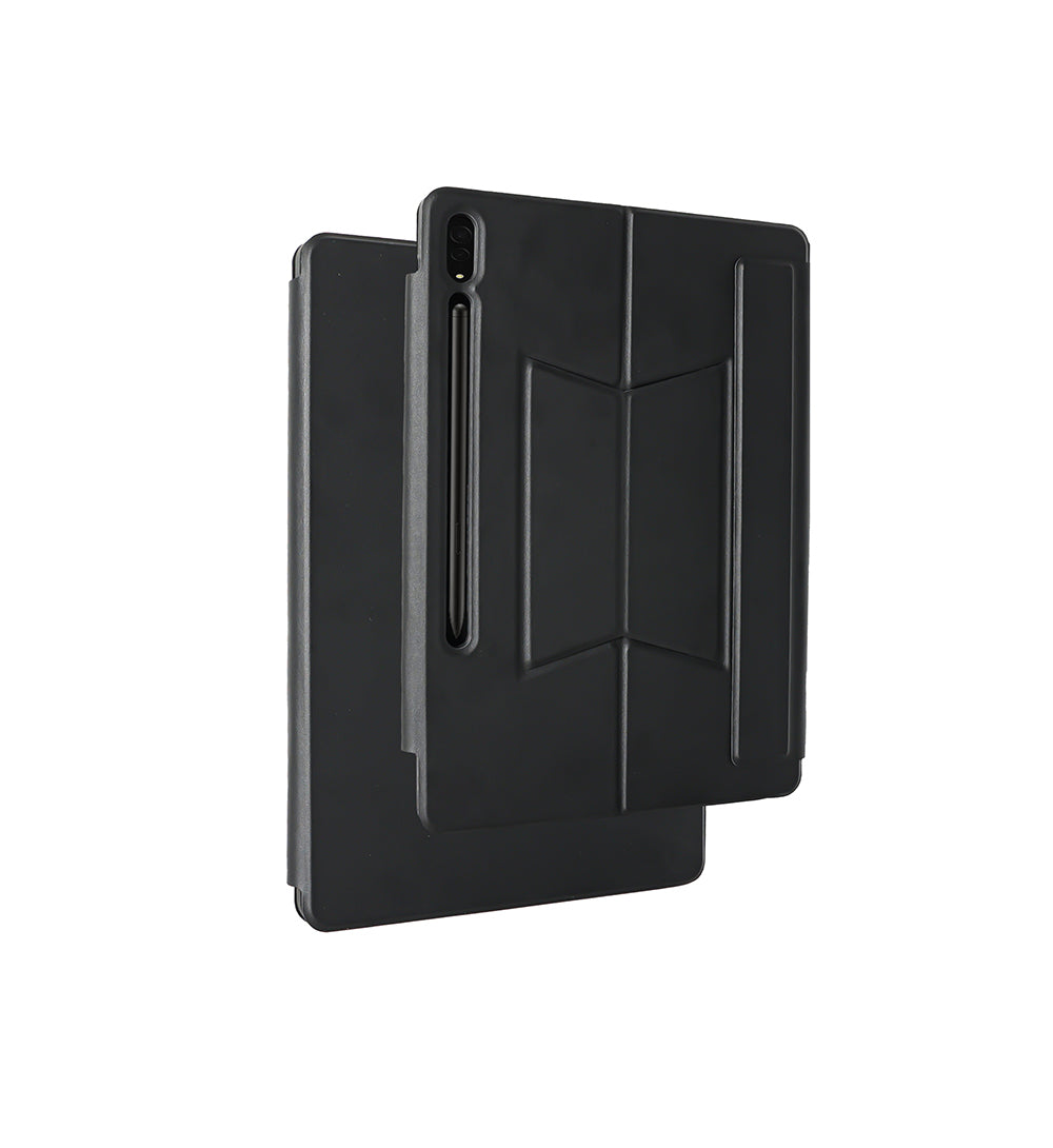 Galaxy Tab S9 FE Plus Zore Border Keyboard Bluetooh Bağlantılı Standlı Klavyeli Tablet Kılıfı