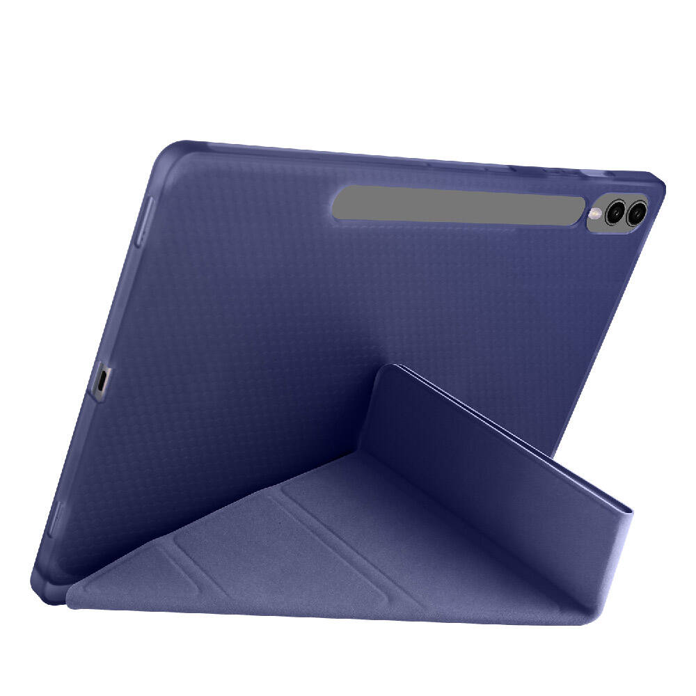 Galaxy Tab S9 Plus Kılıf Zore Tri Folding Kalem Bölmeli Standlı Kılıf Kırmızı