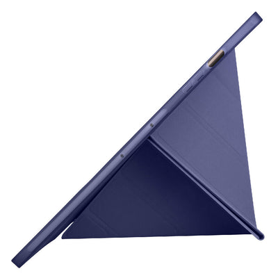 Galaxy Tab S9 Plus Kılıf Zore Tri Folding Kalem Bölmeli Standlı Kılıf Lacivert