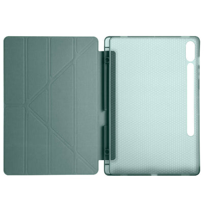 Galaxy Tab S9 Plus Kılıf Zore Tri Folding Kalem Bölmeli Standlı Kılıf Mor