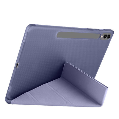 Galaxy Tab S9 Plus Kılıf Zore Tri Folding Kalem Bölmeli Standlı Kılıf Koyu Yeşil