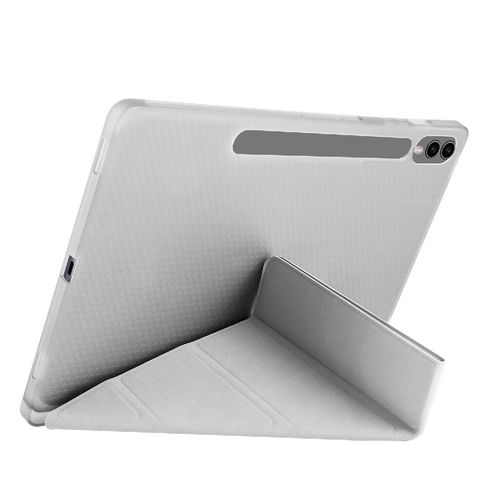 Galaxy Tab S9 Plus Kılıf Zore Tri Folding Kalem Bölmeli Standlı Kılıf Koyu Yeşil