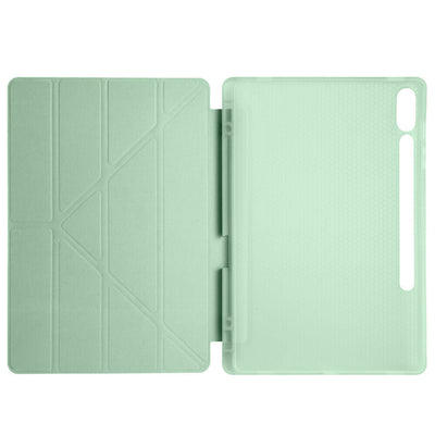 Galaxy Tab S9 Plus Kılıf Zore Tri Folding Kalem Bölmeli Standlı Kılıf Mor