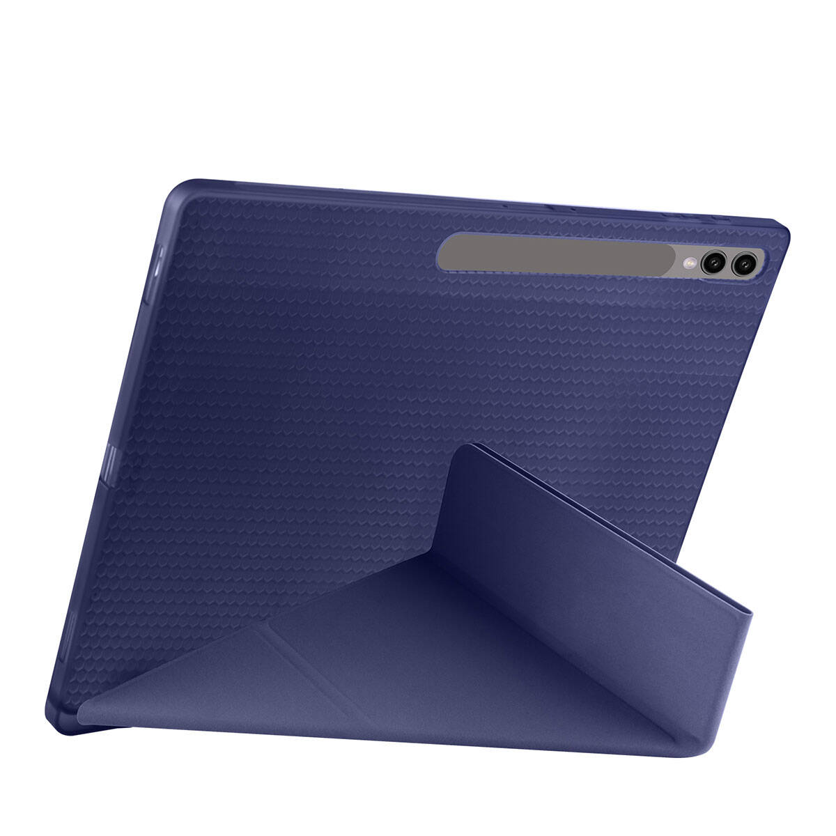Galaxy Tab S9 Ultra Kılıf Zore Tri Folding Kalem Bölmeli Standlı Kılıf Siyah