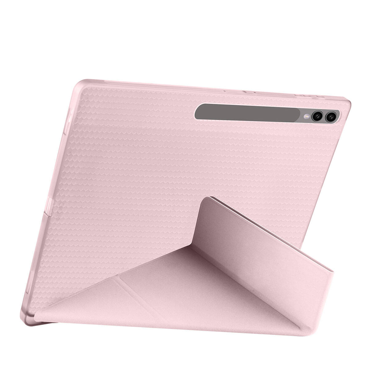 Galaxy Tab S9 Ultra Kılıf Zore Tri Folding Kalem Bölmeli Standlı Kılıf Siyah