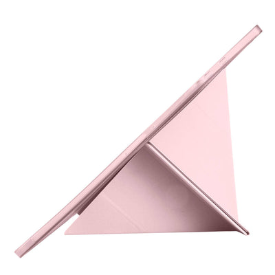 Galaxy Tab S9 Ultra Kılıf Zore Tri Folding Kalem Bölmeli Standlı Kılıf Rose Gold