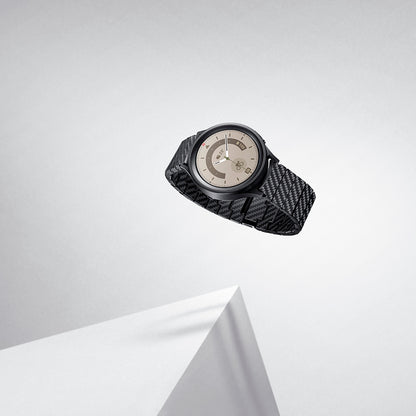 Galaxy Watch 4 40mm Karbon Fiber Pitaka Modern Serisi Black-Grey Twill Kordon