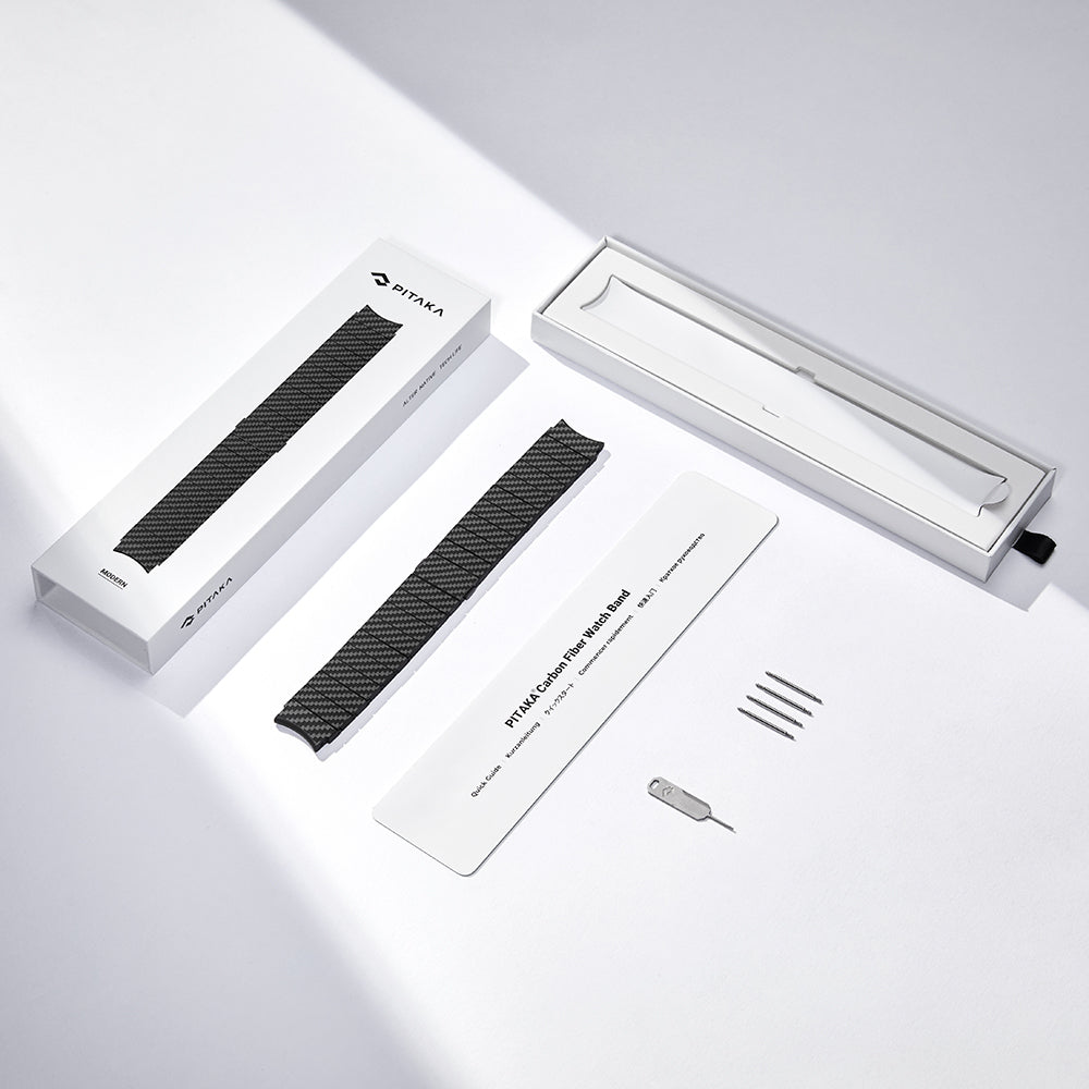 Galaxy Watch 4 44mm Karbon Fiber Pitaka Modern Serisi Black-Grey Twill Kordon