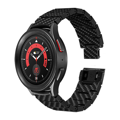 Galaxy Watch 5 44mm Karbon Fiber Pitaka Modern Serisi Black-Grey Twill Kordon Siyah-Gri