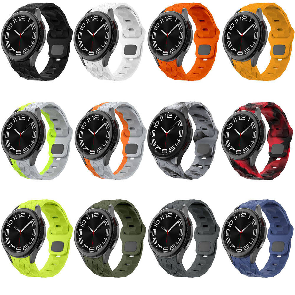 Galaxy Watch 5 44mm Zore KRD-116 20mm Futbol Desenli Spor Tasarımlı Silikon Kordon