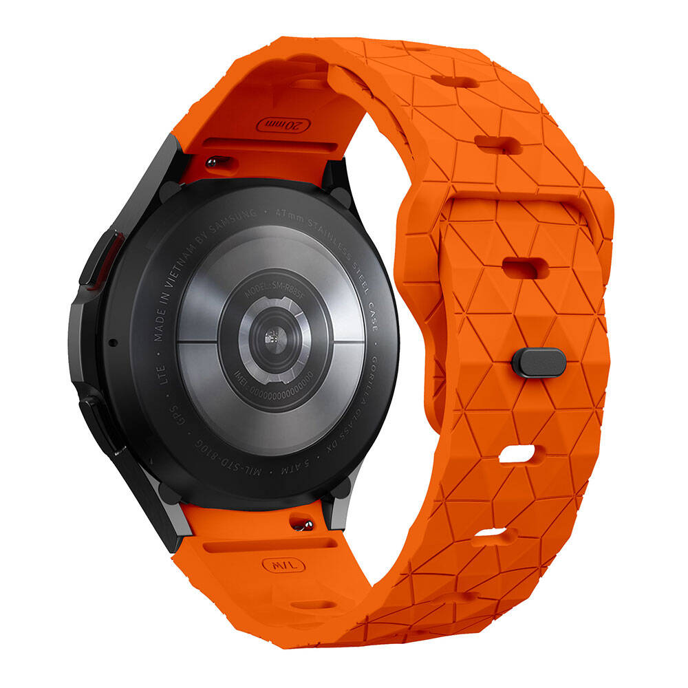 Galaxy Watch 5 44mm Zore KRD-116 20mm Futbol Desenli Spor Tasarımlı Silikon Kordon