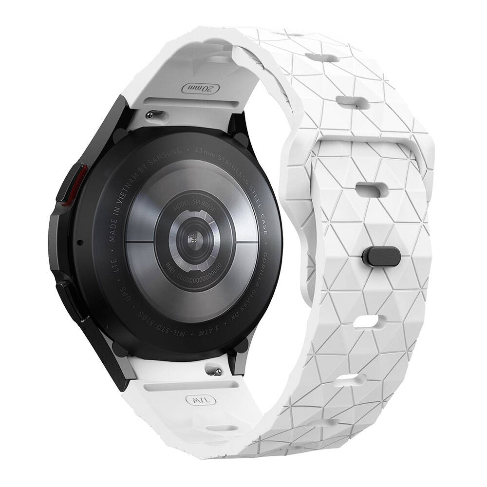 Galaxy Watch 5 44mm Zore KRD-116 20mm Futbol Desenli Spor Tasarımlı Silikon Kordon