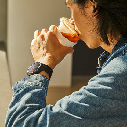 Galaxy Watch 6 44mm Karbon Fiber Pitaka Modern Serisi Black-Grey Twill Kordon