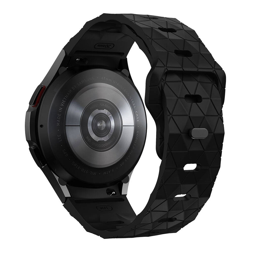 Galaxy Watch 6 44mm Zore KRD-116 20mm Futbol Desenli Spor Tasarımlı Silikon Kordon