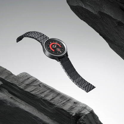 Galaxy Watch 6 Classic 43mm Karbon Fiber Pitaka Modern Serisi Black-Grey Twill Kordon