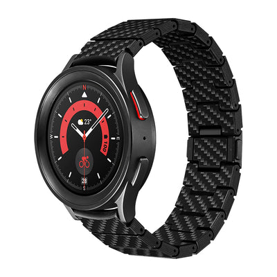 Galaxy Watch 7 40mm Karbon Fiber Pitaka Modern Serisi Black-Grey Twill Kordon Siyah-Gri