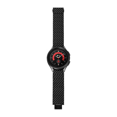 Galaxy Watch 7 40mm Karbon Fiber Pitaka Modern Serisi Black-Grey Twill Kordon Siyah-Gri
