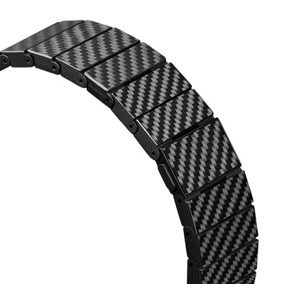 Galaxy Watch 7 40mm Karbon Fiber Pitaka Modern Serisi Black-Grey Twill Kordon Siyah-Gri