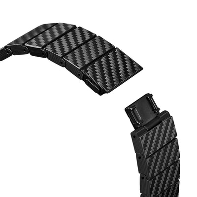Galaxy Watch 7 40mm Karbon Fiber Pitaka Modern Serisi Black-Grey Twill Kordon Siyah-Gri