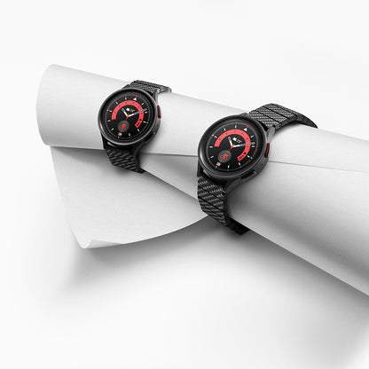 Galaxy Watch 7 44mm Karbon Fiber Pitaka Modern Serisi Black-Grey Twill Kordon