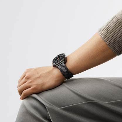 Galaxy Watch Ultra 47mm Karbon Fiber Pitaka Modern Serisi Black-Grey Twill Kordon