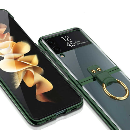 Galaxy Z Flip 3 Kılıf Zore Yüzüklü Kıpta Kılıf