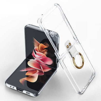 Galaxy Z Flip 3 Kılıf Zore Yüzüklü Kıpta Kılıf