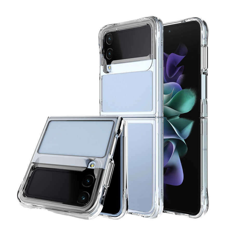 Galaxy Z Flip 4 Kılıf Zore Vonn Kapak Renksiz