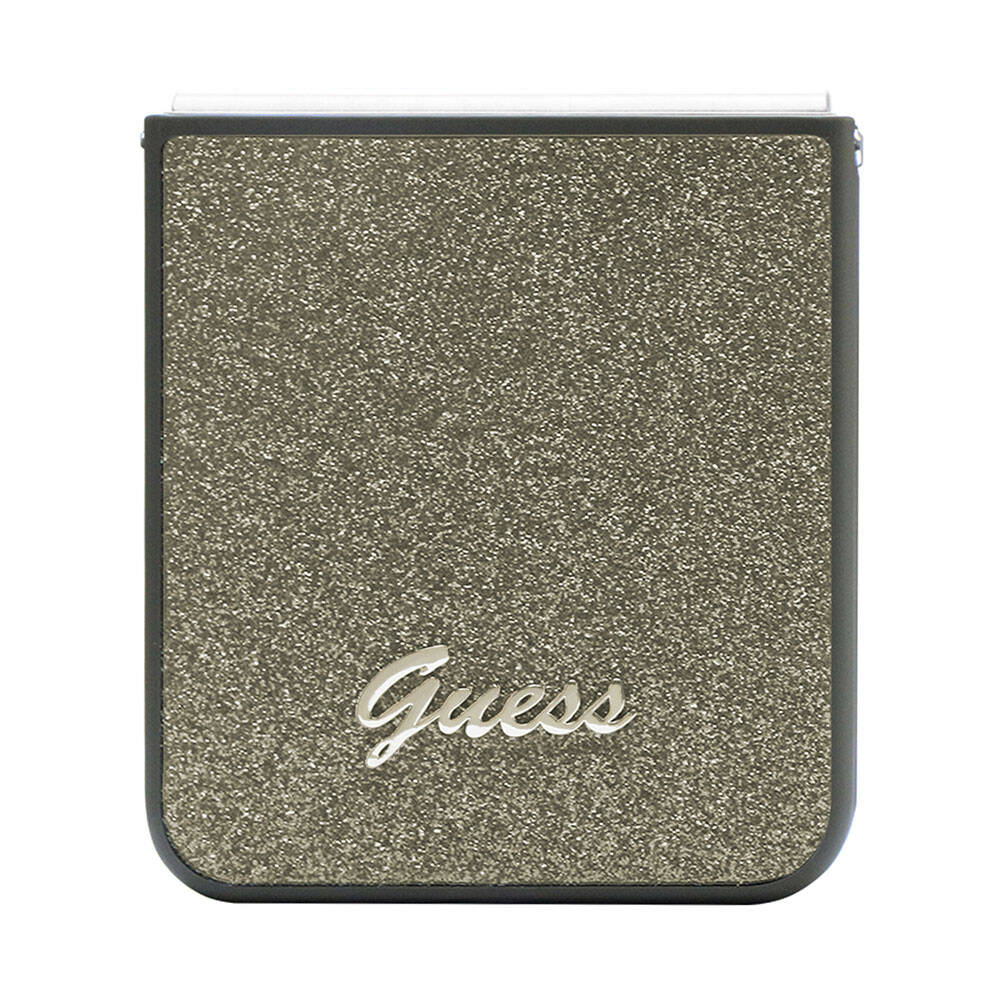 Galaxy Z Flip 5 Kılıf Guess Orjinal Lisanslı Yazı Logolu Glitter Flakes Kılıf