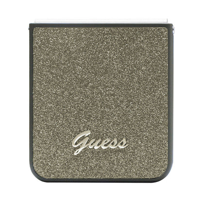 Galaxy Z Flip 5 Kılıf Guess Orjinal Lisanslı Yazı Logolu Glitter Flakes Kılıf