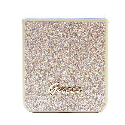 Galaxy Z Flip 5 Kılıf Guess Orjinal Lisanslı Yazı Logolu Glitter Script Kılıf