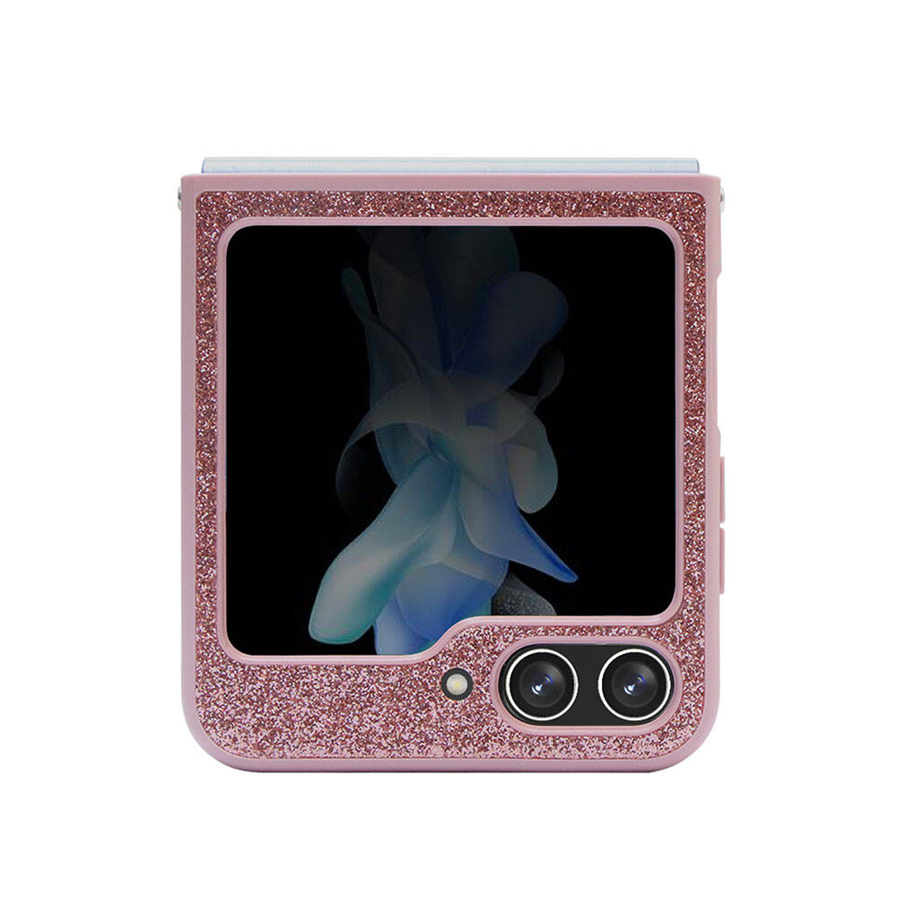 Galaxy Z Flip 5 Kılıf Guess Orjinal Lisanslı Yazı Logolu Glitter Script Kılıf