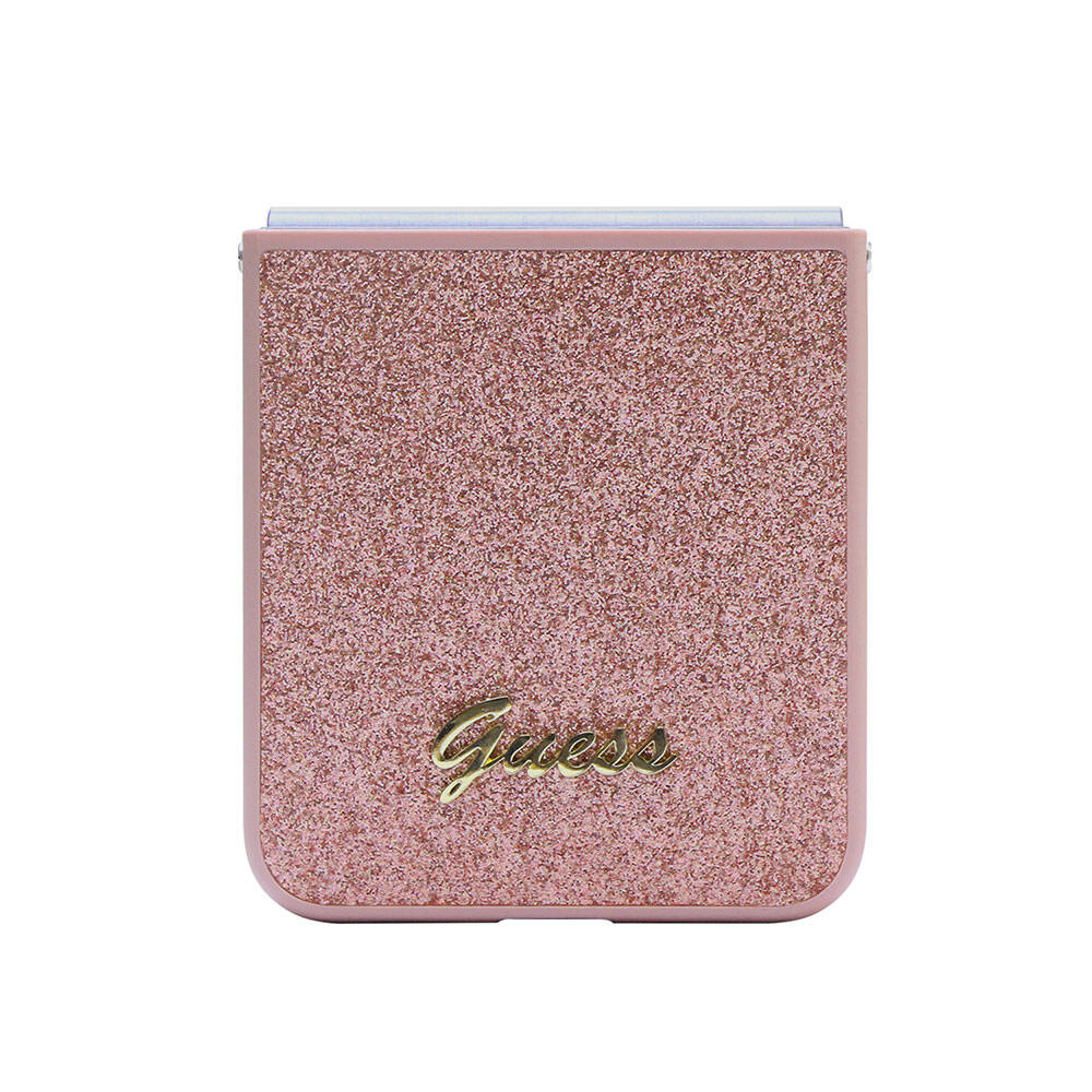 Galaxy Z Flip 5 Kılıf Guess Orjinal Lisanslı Yazı Logolu Glitter Script Kılıf