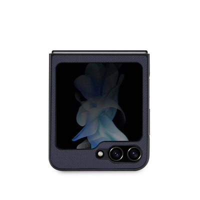 Galaxy Z Flip 5 Kılıf Lacoste Orjinal Lisanslı PU Pike Desenli Arka Yüzey İkonik Timsah Dokuma Logolu Kapak Lacivert