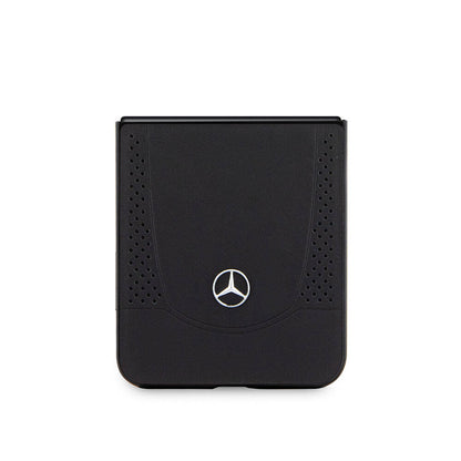 Galaxy Z Flip 5 Kılıf Mercedes Benz Orjinal Lisanslı Metal Yıldız Logolu Urban Deri Kılıf