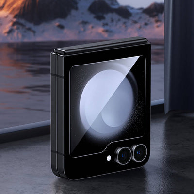Galaxy Z Flip 6 Benks Glass Warrior HD Cam Ekran Koruyucu + Kolay Uygulama Aparatlı Siyah
