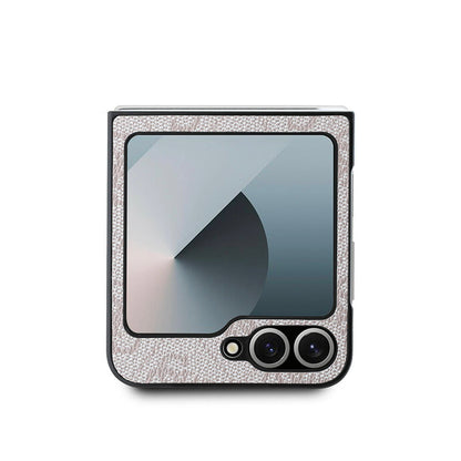 Galaxy Z Flip 6 Kılıf Guess Orjinal Lisanslı Leather Metal Logo Kılıf
