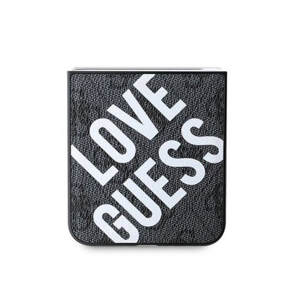 Galaxy Z Flip 6 Kılıf Guess Orjinal Lisanslı M-safe Şarj Özellikli Love Guess Printing Kılıf