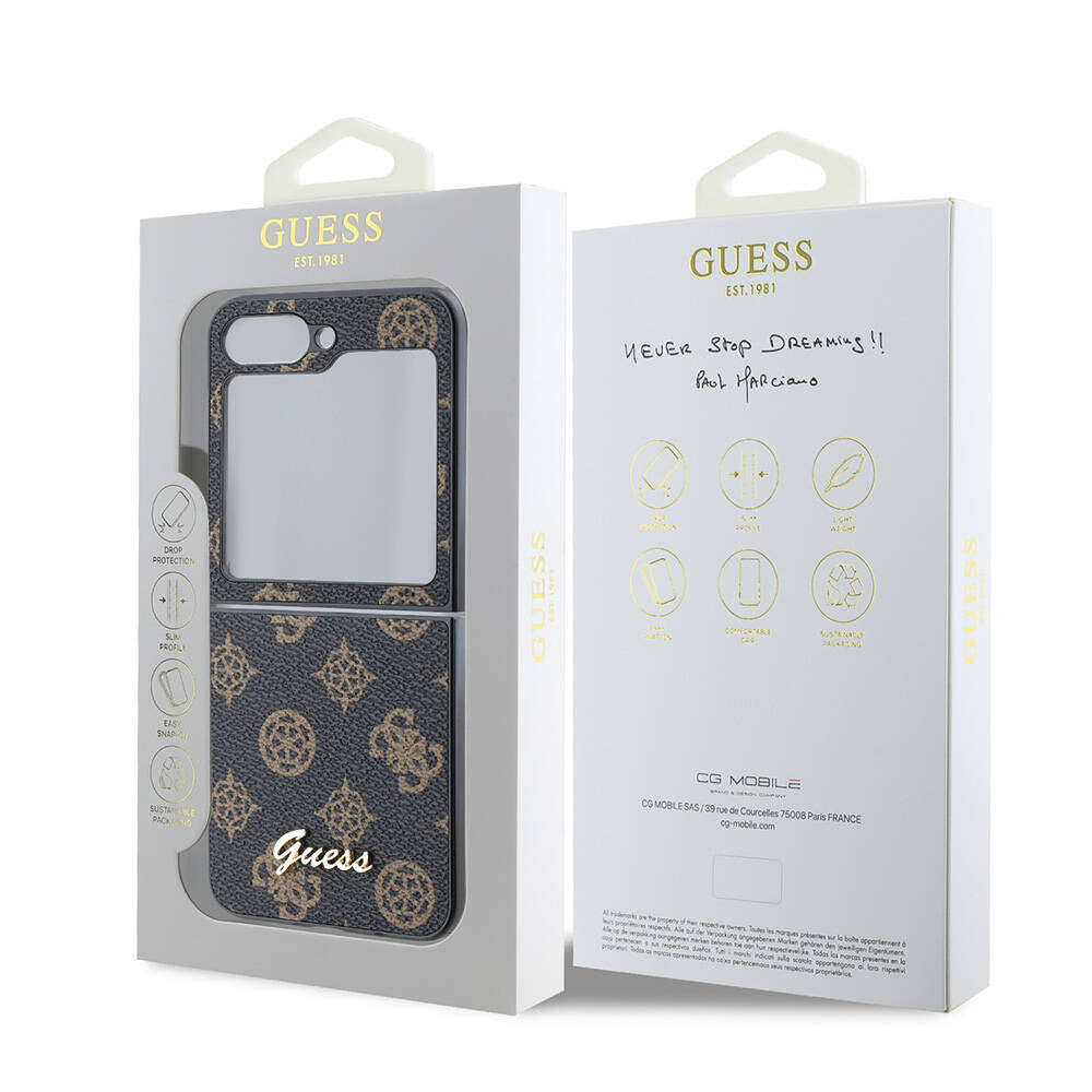 Galaxy Z Flip 6 Kılıf Guess Orjinal Lisanslı Peony Script Kılıf