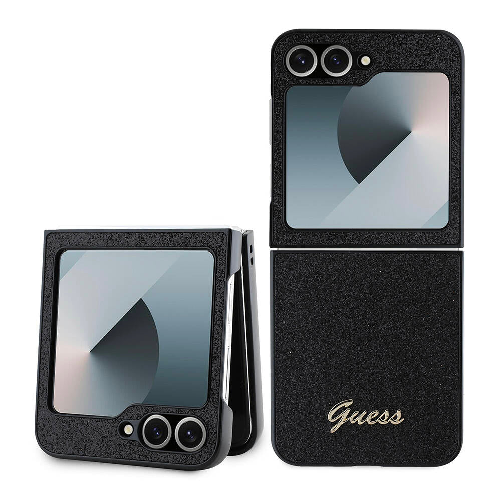 Galaxy Z Flip 6 Kılıf Guess Orjinal Lisanslı Yazı Logolu Glitter Script Kılıf