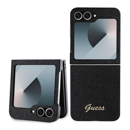 Galaxy Z Flip 6 Kılıf Guess Orjinal Lisanslı Yazı Logolu Glitter Script Kılıf